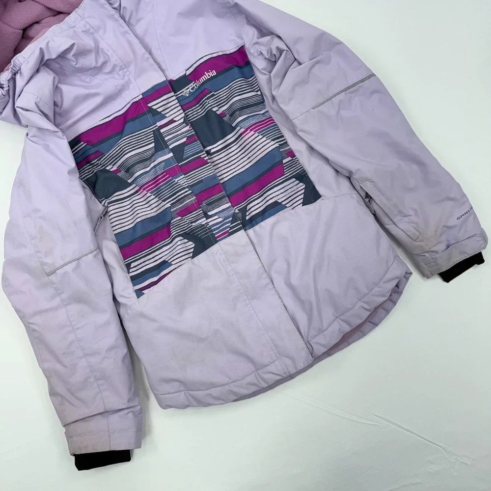 Columbia Omni-Heat Insulated Jacket Girls Medium 10-12 Hooded Full Zip Omni-Tech